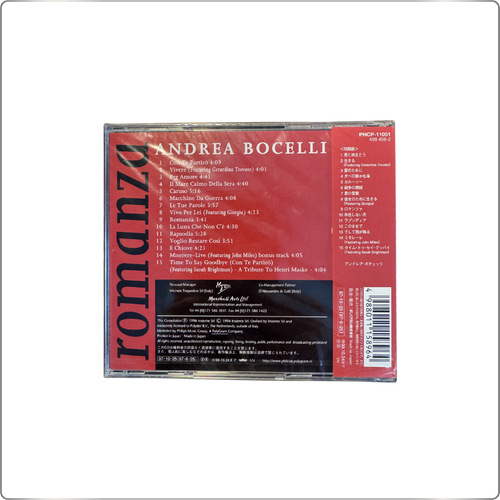 CLASSICAL Andrea Bocelli Album Romanza First Press CD