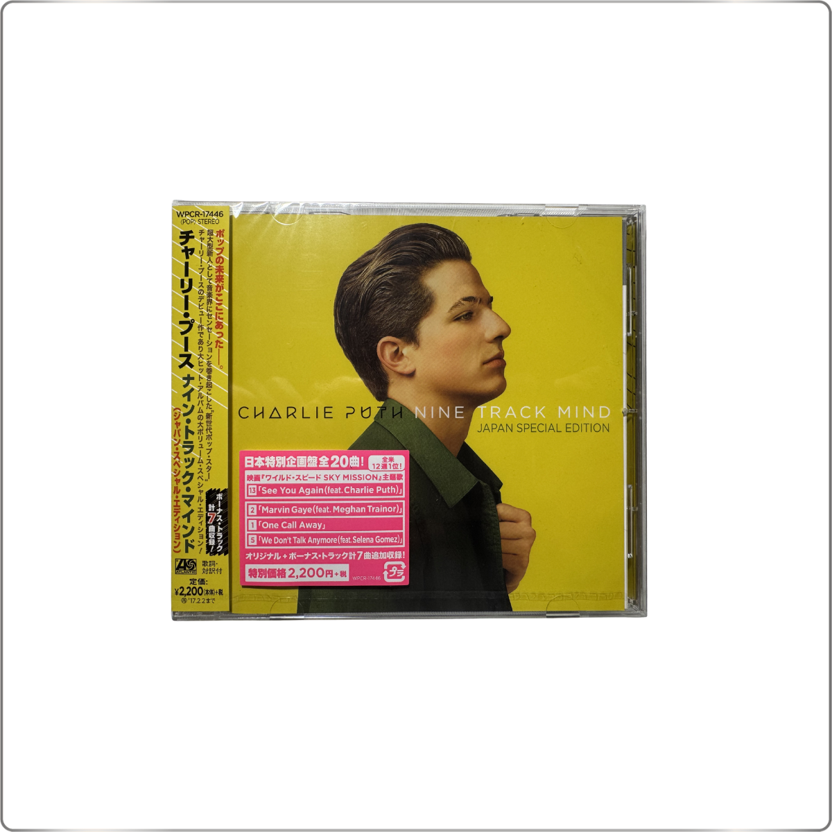 POP Charlie Puth Nine Track Mind CD w/Bonus Tracks Japan Special Edition